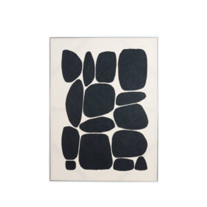 Wall ornament 90x3,5x120cm Caldera cream+black